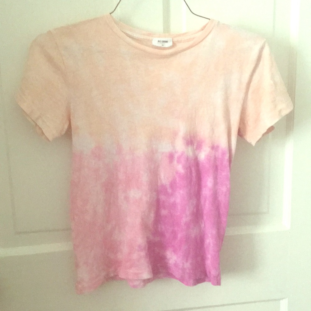 Redone Denim Tee XS. Tie Dye